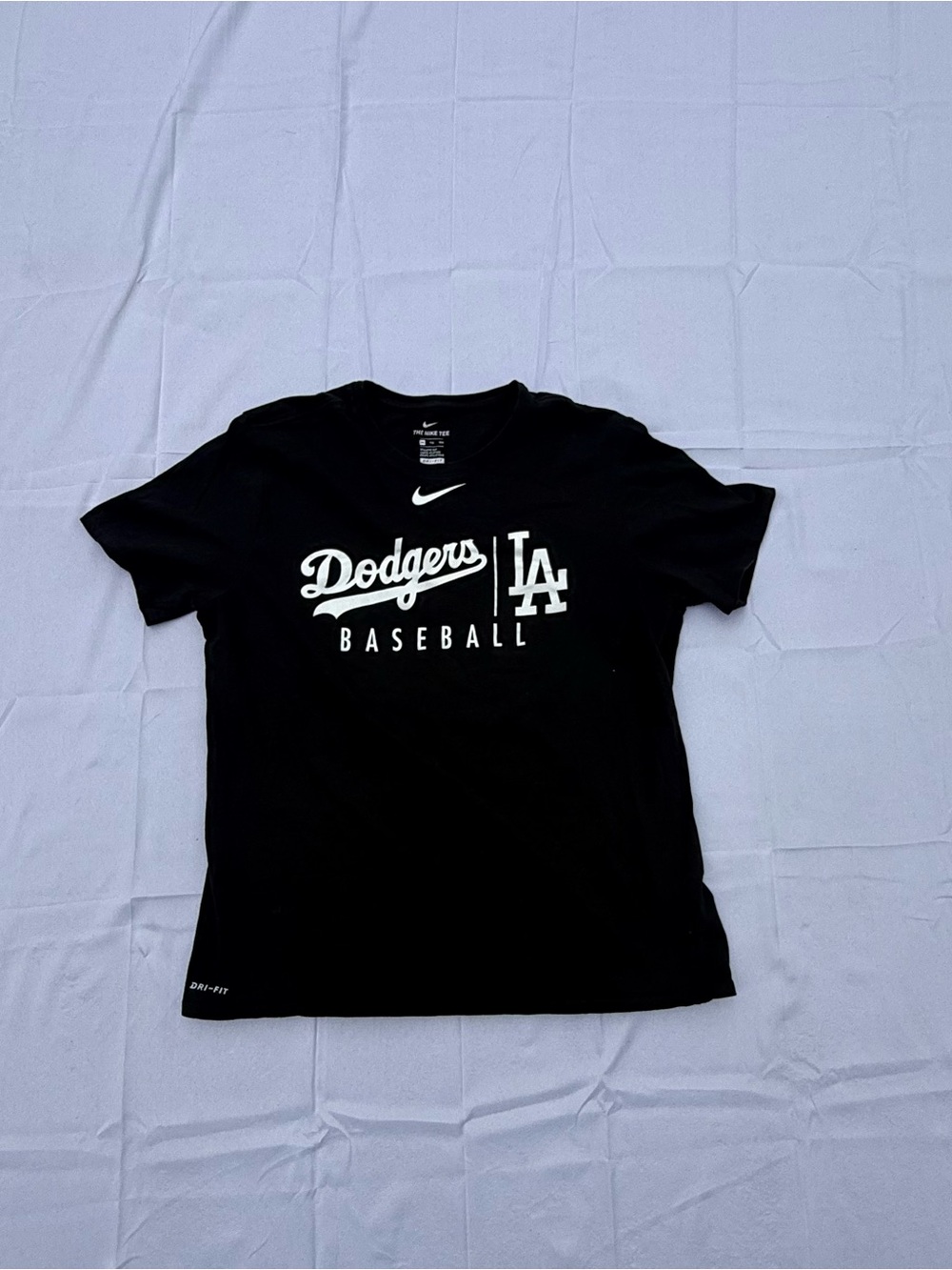 #87 size(xxl) Nike Dodgers LA Black T-Shirt with White Logo